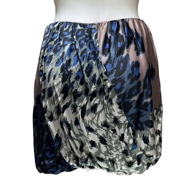 tibi Skirt Bubble Bottom Faux Wrap Multi Color Floral Mini Women's Size S NEW - Picture 2 of 15